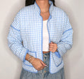 Cloud 9 Gingham Jacket - Sky Blue