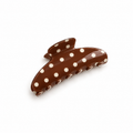 Mocha Dot Claw Clip