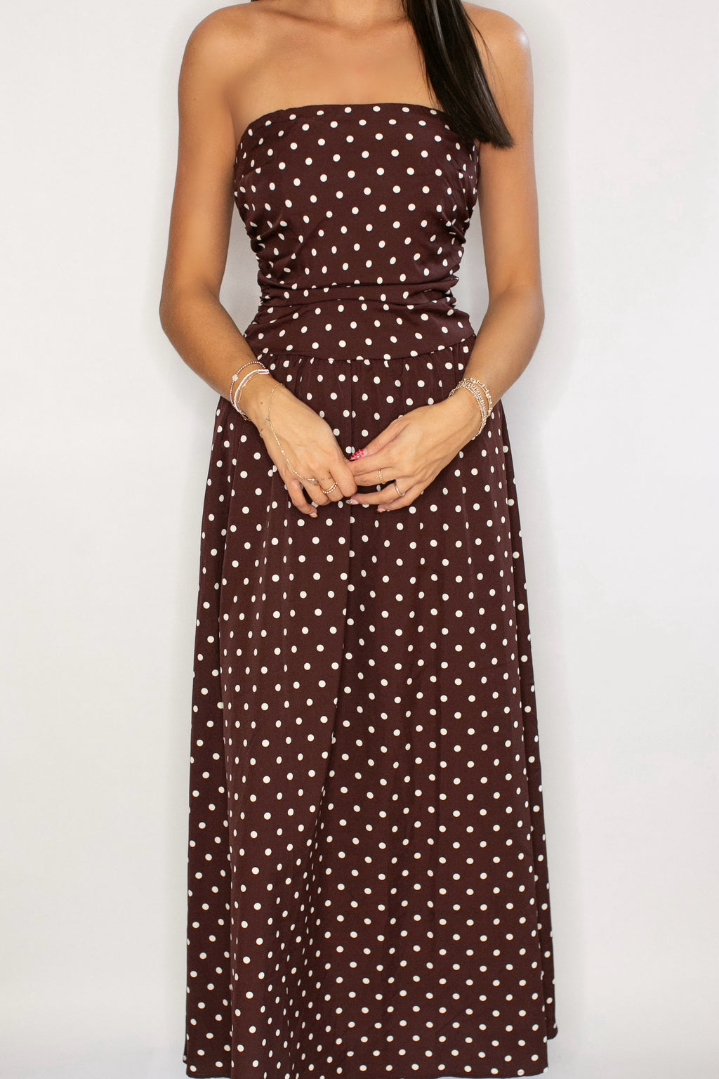 Dot & Darling Maxi Dress - Coffee
