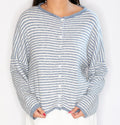Coastal Comfort Striped Cardi