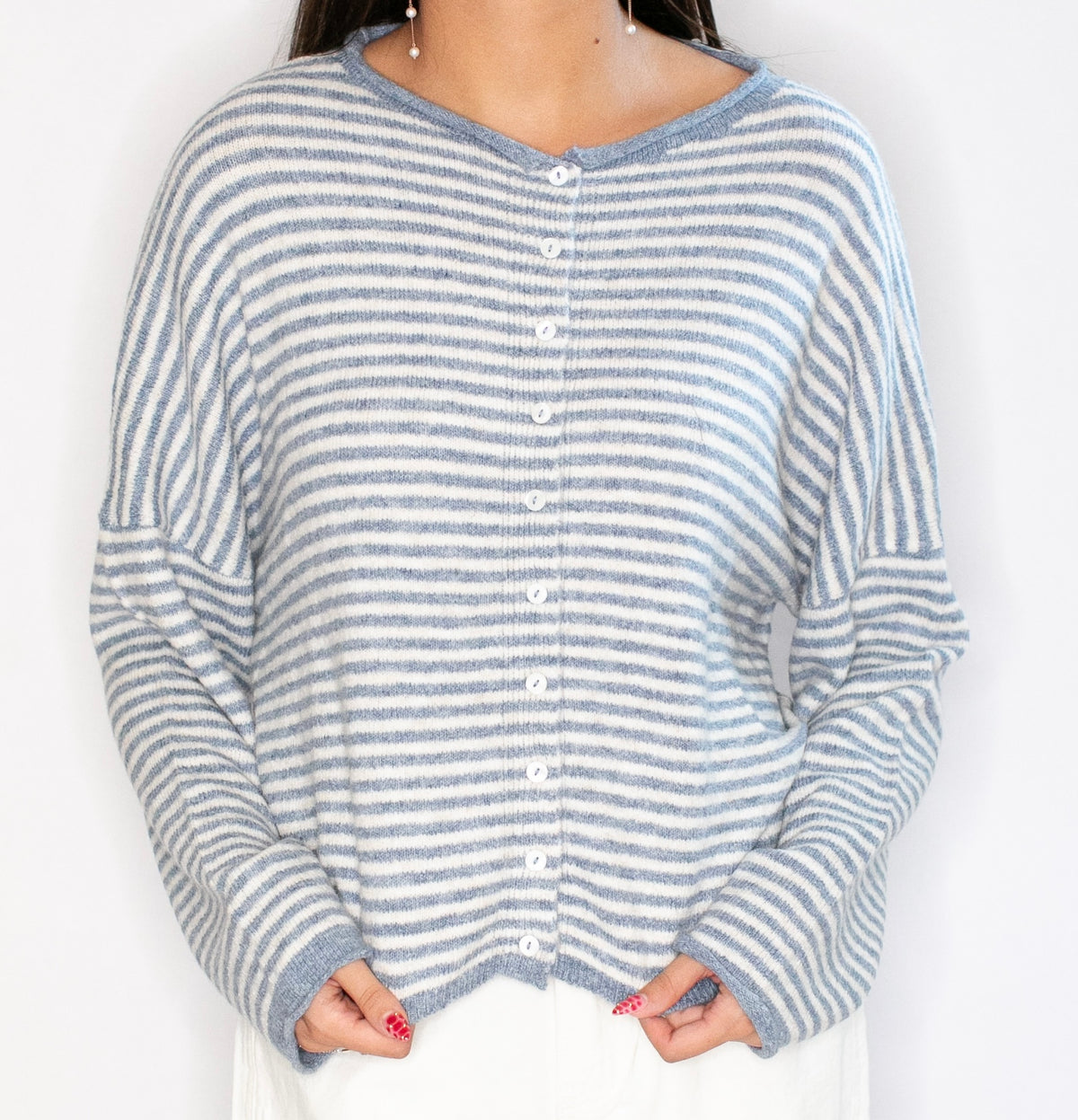 Coastal Comfort Striped Cardi