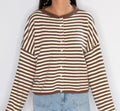 PREORDER Cocoa Striped Cardi