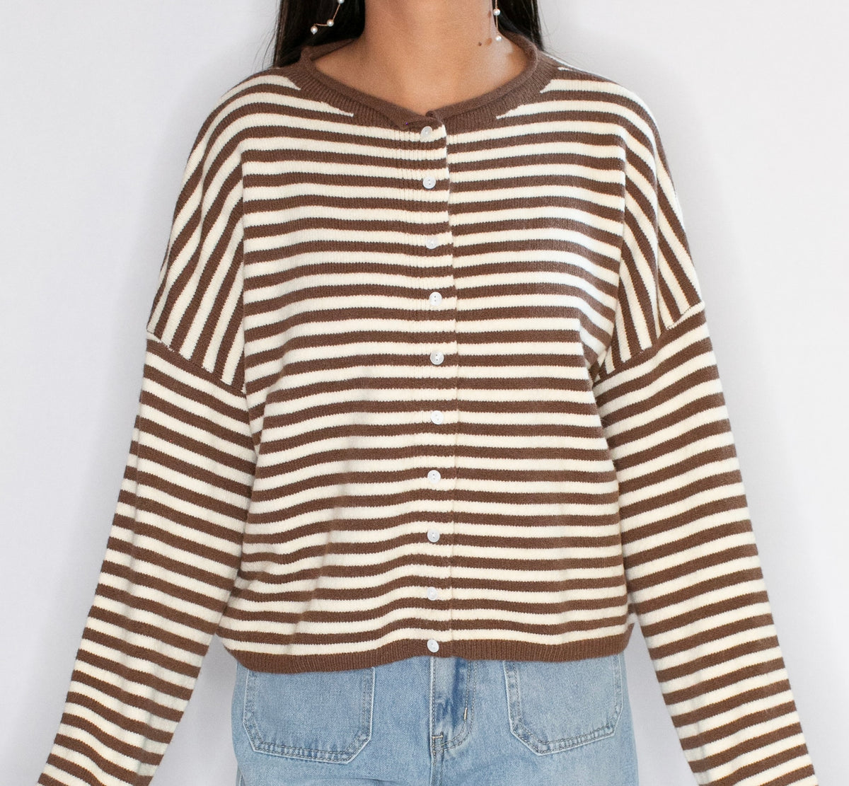 PREORDER Cocoa Striped Cardi
