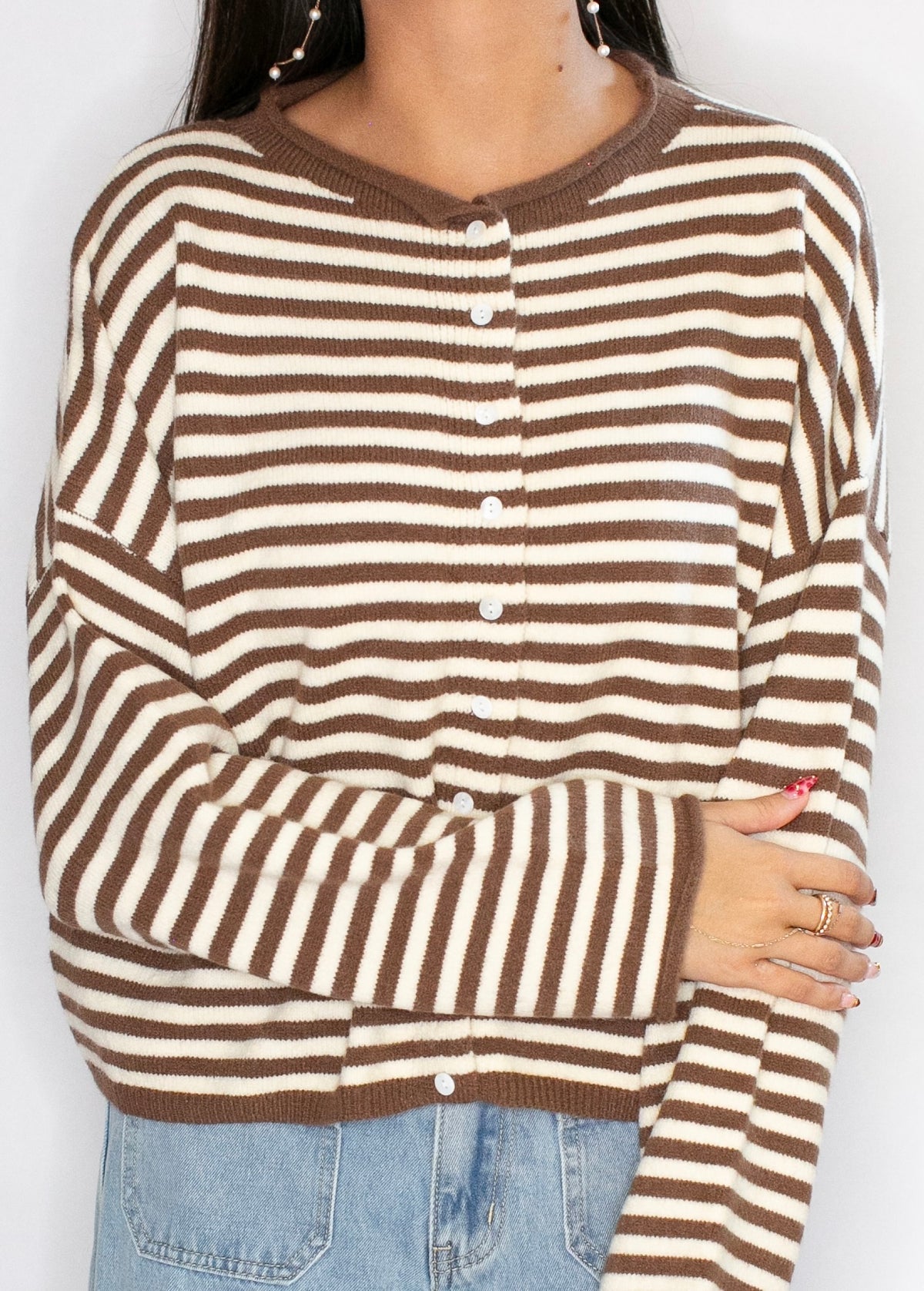 PREORDER Cocoa Striped Cardi
