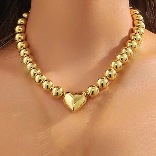 Puffy Heart Lightweight Necklace